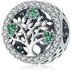Annmors Charm Pendente Madre Figlia Zampe Cane Ciondoli Compatibile con Braccialetti e Collane Donna