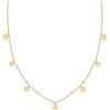 BONNYBIRD® Collana Estiva Donna Oro Acciaio Chirurgico Inossidabile Inox Anallergici Senza Nichel Free Tondo Cerchio Celicata Estate Disco Piastrine con Placca Gioielli Impermeabile