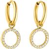 Purelei Orecchini Closed Glow- Orecchini donna in resistente acciaio inossidabile - Orecchini argento impermeabili da donna - Diametro 1,4 cm cm - Gioielli per un look personalizzato