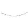 CARISSIMA Collana con Catena Trace Saldato da 0,6 mm in Oro Bianco 9 ct, Lunghezza 46 cm/18 Pollici