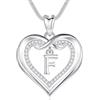 EUDORA Harmony Ball Collane Iniziali per Donne Ragazze, CZ Doppio Cuore Lettera F Ciondolo, Alfabeto Infinity Love Heart Collana Gioielli Regali per Moglie Fidanzate Mamma