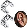 FaithHeart Uomo Donna Orecchini Cerchio di Rune Vichinghe Rune Celtiche Orecchini Cerchio Argento 925 / Acciaio Inox Antiallergico con Onice Gioielli Amuleto Nordico