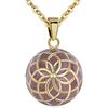 AEONSLOVE Collana Chiama Angeli Gravidanza Richiamo degli Angeli Gravidanza Ciondolo Mamma Incinta Bola Messicana Fiore della Vita per Futura Neo Mamma Maternita (d'oro)