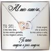 NONNA PROFESSIONISTA Collana Donna Moglie Amore Fidanzata Argento Idee Regali per lei, Anniversario Matrimonio Compleanno o Natale - Cofanetto con DEDICA incluso (Oro - Al mio Amore 2)