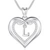 EUDORA Harmony Ball Collane Iniziali per Donne Ragazze, CZ Doppio Cuore Lettera L Ciondolo, Alfabeto Infinity Love Heart Collana Gioielli Regali per Moglie Fidanzate Mamma