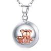 EUDORA Harmony Ball Collana Bola di Gravidanza per Donne Madre e Bambino Mani nel Cuore Ciondolo per Future Mamma, Regalo Originale Gioielli, 76 cm +114 cm, One Size, Rame