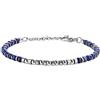 GAVU Bracciale di Perline di Pietre Naturali Lapislazzuli Ematite e Acciaio Inossidabile da Uomo
