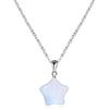 GAVU Collana da Donna in Argento 925 con Ciondolo di Pietra di Luna, Collana Pietre Naturali da Donna con Ciondolo Stella