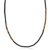 COAI Collana di Perle in Onice Opaco e Occhio di Tigre per Uomo e Donna, Collana di Perline di Pietre Naturali Unisex