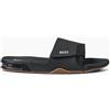 Reef Fanning Slide, Infradito Uomo, Nero Argento, 39 EU