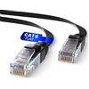 Mr. Tronic Cavo Ethernet Cat 6 da 20m Piatto, Cavo di Rete LAN Cat 6 ad Alta Velocità con Connettori RJ45 Per una Connessione Internet Veloce 1 Gbps - Cavo Patch AWG24 | UTP CCA (20 Metri, Nero)