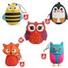 leizhan 16GB Chiavetta USB Confezione Pen Drive Scheda di Memoria con Grafica Animale Carino Chiavetta di memoria esterna Adatto per bambini amici studenti regali di laurea souvenir(5 * 16GB,Animale)