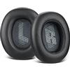 SOULWIT Cuscinetti Auricolari Ricambio per JBL E65 (E65BTNC)/Live 650 (650BTNC)/Live 660(660NC)/Live 770NC/Duet NC Over-Ear Cuffie, Padiglioni Cuffie con Pelle Morbida, Schiuma Antirumore