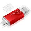 POHOVE Chiavetta USB 32 GB, 2 in 1 Tipo C Penna USB 32 Giga USB C Pendrive 32gb Type C USB 2.0 Flash Drive per PC/New Macbook/Tablet/Smartphone Huawei, Xiaomi, Oneplus Etc (Rosso)