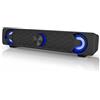 Smalody Altoparlanti PC, USB Soundbar, Altoparlante da Gioco Con Fantastiche Luci LED, Altoparlante Multimediale Perfetto per Giochi per PC, Computer, Desktop, Laptop
