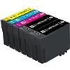 OGOUGUAN 34XL Cartucce d'inchiostro compatibili, cartucce compatibili per Epson Workforce Pro WF-3725DWF WF-3720DWF, 5 colori T3476 (2 nero, 1 ciano, 1 magenta, 1 giallo)