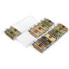 Lifewit Portaspezie organizer per cassetti portaspezie vassoio portaoggetti regolabile espandibile per cucina, piano di lavoro, armadio, mensola, 3 ripiani, set da 6, trasparente