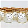 TE Whaka 24 candele in un barattolo di vetro, con etichetta Merci, cordino e tappo di sughero, ideale come regalo per invitati e matrimoni