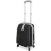 Ormi TROLLEY IN ABS 52X35X20 4 RUOTE adatto come BAGAGLIO A MANO per tutti compagnie aeree (NERO)