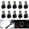 Defvnsy Lampadina LED T5 con Zoccolo Cuneo T5 W3W W1.2W 73 74 286 17 18 27 70 86 2721 LED 12V DC 3030 3SMD Bianco Super Lampadine Luminosa per Luci del Cruscotto Dell'auto, Luci Interne Dell'auto
