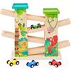 Forroby Pista Macchinine per Bambini 1 2 3 4 Anni,Pista Auto da Corsa con 4 Mini Macchinine e 2 Parcheggi,Resistente e Sicura,Gioco Educativo Colorato e Divertente