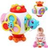 LEADSTAR Giochi Bambini 1 Anno,Cubo Montessori attività Giocattoli per Bambini,6-in-1 Multifunzione Giochi Centri Educativi Infanzia Giocattoli,Regalo di Natale Compleanno per Bambini 1 2 3 Anno (A)
