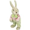 Flair Flower Coniglio in paglia, statuetta decorativa a forma di coniglietto pasquale per primavera, decorazione pasquale, figura di coniglio primaverile, decorazione per la primavera, coniglietto decorativo,