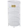 DRW Verdulone rotondo con 4 cassetti girevoli in bianco 65x32.5x32.5 cm