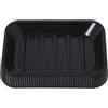 DRW Portasapone da bagno acrilico in nero 2,5x13x9 cm