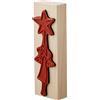 Rayher timbro natalizio angelo con stella, gomma su supporto in legno, 4x12cm, per decoro regali fai da te, biglietti d'auguri, etichette, decorazioni natalizie, 28769000