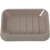 DRW Portasapone da bagno acrilico in beige 2,5x13x9 cm