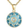 AEONSLOVE Collana Chiama Angeli Gravidanza Richiamo degli Angeli Gravidanza Ciondolo Mamma Incinta Bola Messicana Fiocchi di Neve per Futura Neo Mamma Maternita (blu)