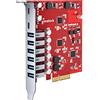 Inateck RedComet U22 - Scheda di espansione da PCIe a USB 3.2 Gen 2, 6 USB Tipo A e 2 Porte USB Type-C, 16 Gbps, Colore: Rosso