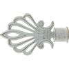 GIRASOLE HOME® Terminale Conchiglia per Asta da Tenda dal Diametro di 18-20 mm 2 Pezzi in Lega di Zinco (Bianco e Oro)