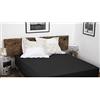 Home Linge Passion Lenzuolo con angoli 100% cotone - 57 fili/cm² - Dimensione 140 x 190 cm - Nero - Berretto 30 cm - Tessuto stretto - Morbido, traspirante, lavabile