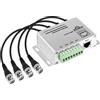 CERRXIAN 4-CH Passive Video Balun, HD 720P/1080P Lega di alluminio BNC a RJ45 Ricetrasmettitore di rete Attrezzatura di trasmissione via cavo coassiale per telecamera