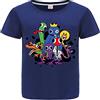 Forlcool T-shirt estiva per ragazzi arcobaleno 100% cotone top tee YouTube Game Merch, Rosso, 7-8 Anni