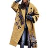 WHZXYDN Autunno Abbigliamento da Donna Cappotto di Lana Stampato A Quadri A Maniche Lunghe Scozzese A Blocchi di Colore