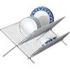 Wenko 2302100 Scolapiatti Duo, Ripiano per Piatti e Tazze, Pieghevole, Metallo Cromato, 25 x 27 x 47 cm, Cromo