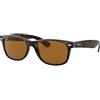Ray-Ban New Wayfarer, Occhiali da sole, unisex ,Tartaruga, 52 mm