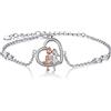 VONALA Bracciale in argento Sterling 925 sorelle cuore, simbolo dell'infinito gioielli regali di amicizia per donne ragazze, 23.5 centimeters, Argento sterling