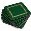 Portmeirion Pimpernel 10,5 x 10,5 Centimetri in MDF con Coasters Cork Posteriore, Set di 6, Classica Emerald
