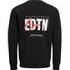 JACK & JONES Jcoedition Sweat Crew Neck Maglia di Tuta, Nero, L Uomo
