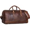STILORD 'Edson' Borsa da Viaggio in Pelle con Tracolla Weekender Uomo Donna Vintage Bagaglio a mano Borsone sportiva in Cuoio per Viaggi, Colore:kansas - marrone