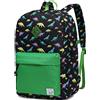 VASCHY Zaino scuola con tasche laterali per bambini Grande Dinosauro