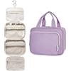 Narwey Beauty Case da Appendere Viaggio, Beauty Case da Appendere per Donna Uomo,Borsa da Toilette da Travel Kit Viaggio, Trousse Pochette Trucchi Donna per Viaggio (Viola Chiaro (Medio)))