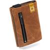 GUGGIARI® Portafoglio Uomo in Pelle di Qualità - Morbido Slim con Porta Carte di Credito, Portamonete e Contanti - Compatto con Protezione RFID (Camel)