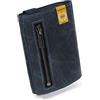 GUGGIARI® Portafoglio Uomo in Pelle di Qualità - Morbido Slim con Porta Carte di Credito, Portamonete e Contanti - Compatto con Protezione RFID (Indigo)