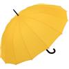 iX-brella - Ombrello di alta qualità con sistema automatico, 16 pezzi, resistente alle tempeste, giallo., 100 cm, Ombrello automatico