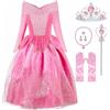 Tyidalin Vestito da Principessa Aurora Bambina Bella Addormentata Ragazze Costume Fantasia da Compleanno Carnevale Natale Festa